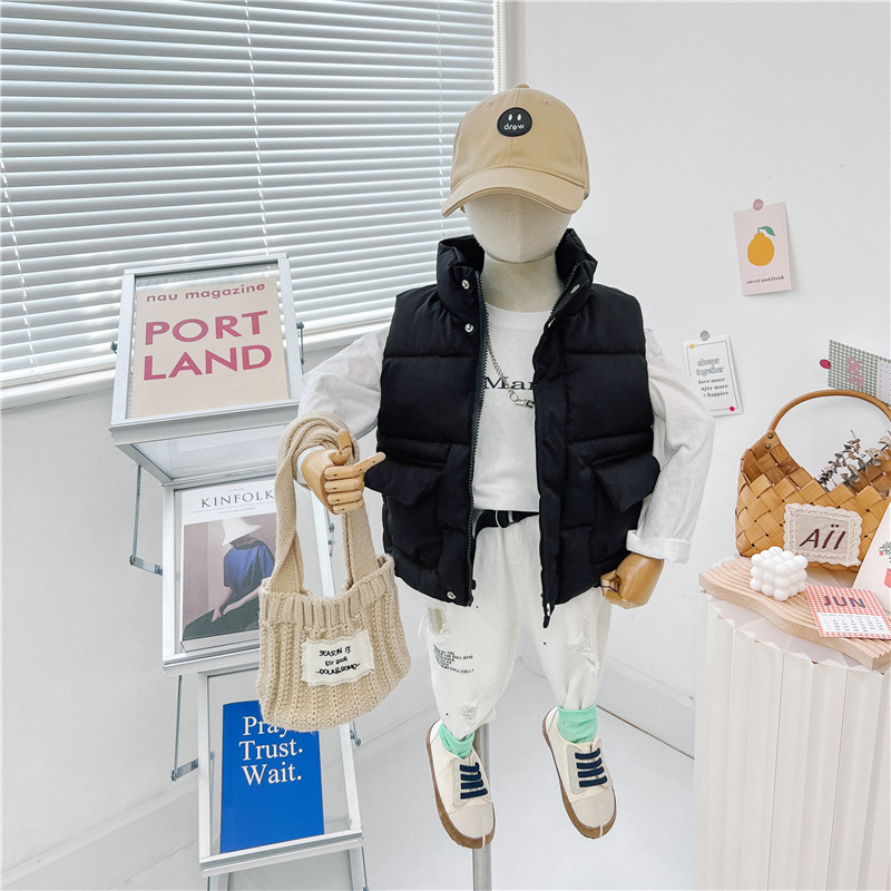 Chaleco de algodón para niños chaleco cálido para niños y niñas bebé Otoño e Invierno chaleco exterior forro de ropa a juego