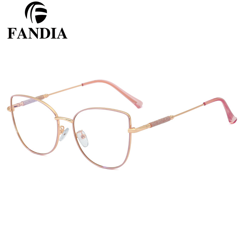95761 Montura de gafas anti-luz azul de metal de moda Xiaohongshu Venta caliente Los fabricantes de espejos planos se pueden equipar con miopía