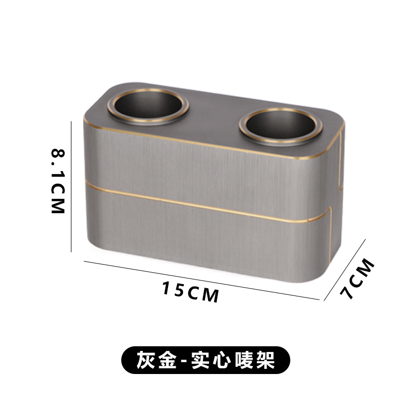 Plataforma de oro gris tallado en precisión - estante de trigo sólido