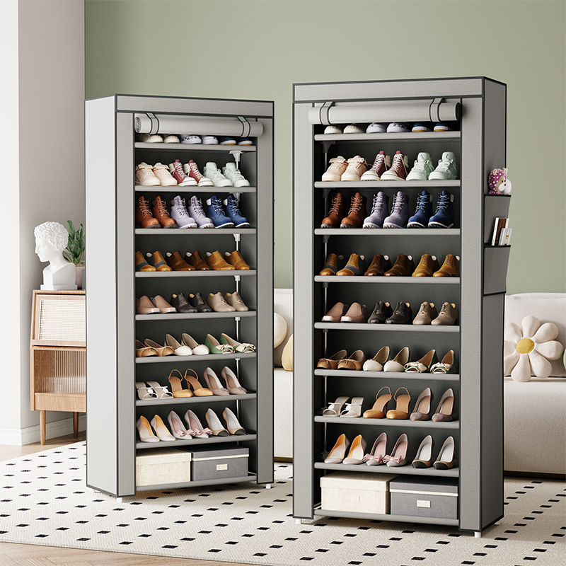Transfronterizos simple estante de zapatos polvo estante de zapatos de almacenamiento doméstico multicapa puerta de zapatos cortina zapatos armario ventas calientes en el sudeste asiático