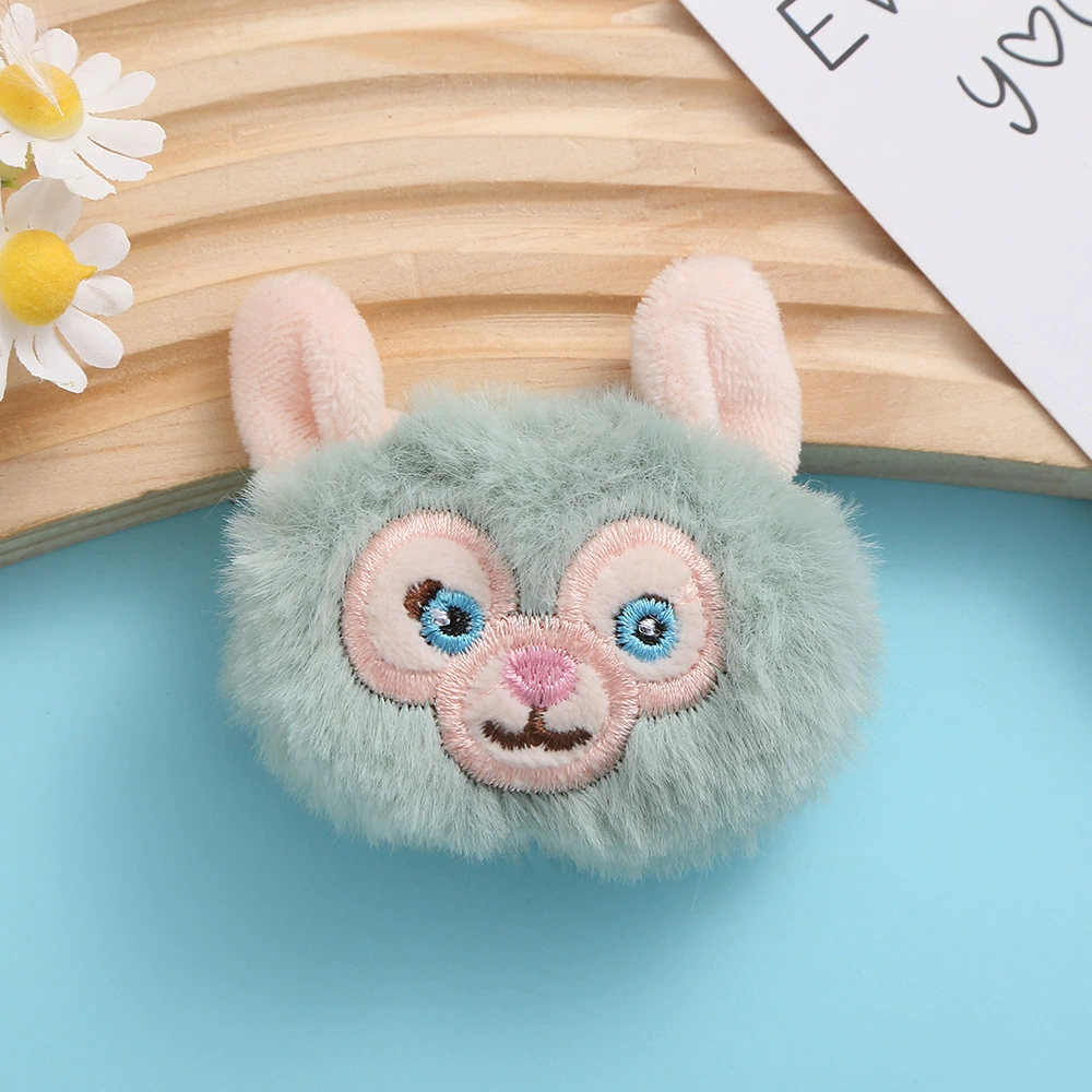 Cartoon three dimensional rabbit, doll, plush children's brooch, accessory, (Physicals)