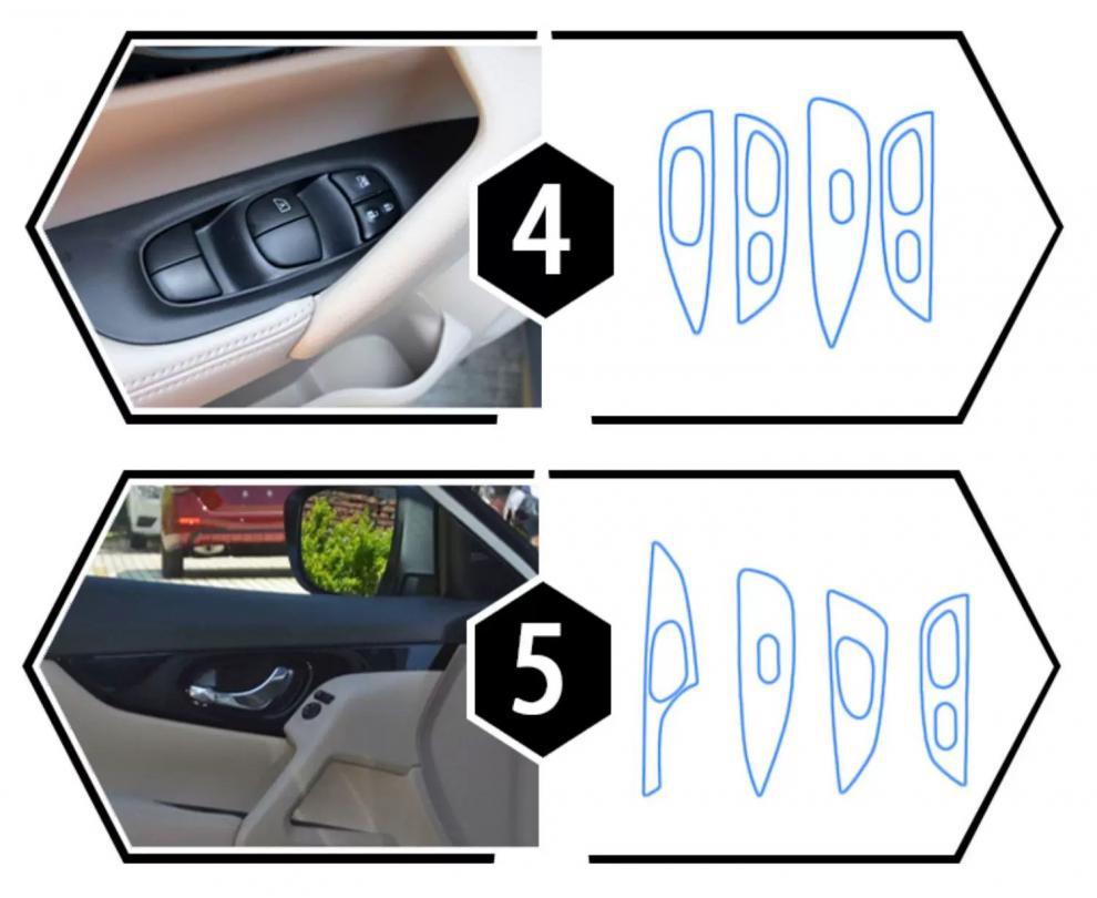Suitable for Nissan X-Trail interior protection film, navigation center console gear screen car film, center pillar headlight film-TPU