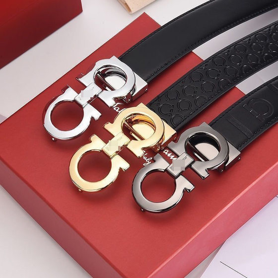 Factory direct boutique men's belt classic business 8-character buckle men's belt casual high-grade cowhide belt