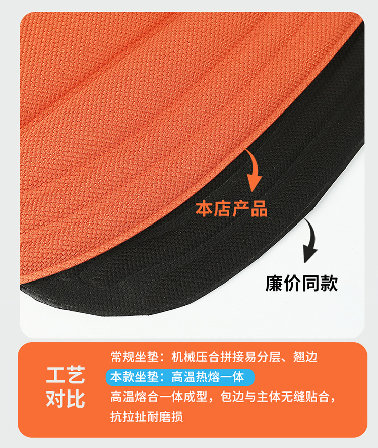 Seaweed fiber car seat cushion, universal for all seasons, latex cotton square cushion, non-slip, three-piece set for autumn and winter, breathable for the rear seat in summer