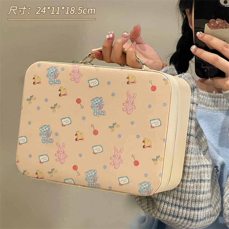 Muñeca oso con espejo estuche de maquillaje