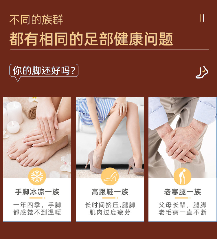 Portable Foot Moxibustion Box with Roller Massage for Yongquan Acupoint Home Foot Therapy Tool with Cloth Cover overview