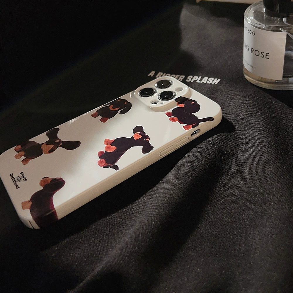 Чехол для телефона (Apple) iPhone 17 — Filin Cream Dachshund, мягкая крышка, совместим с несколькими моделями