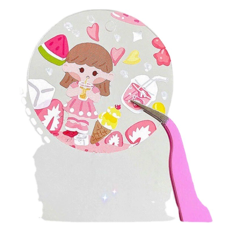 Прозрачный Goo Chuck завод оптовый брелок кулон DIY aidou ручной счет Goo пластина рассыпчатая пудра градиент Goo карта маленькая круглая