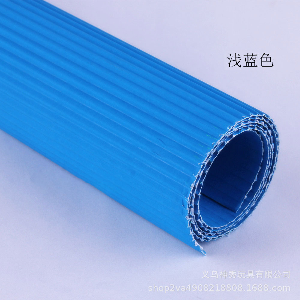 Onda de papel corrugado papel crepe engrosada cartón material hecho a mano DIY color origami