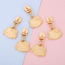 可爱卡通KT猫拉链头配件甜美尼龙锌合金拉链头通用可拆卸拉链头