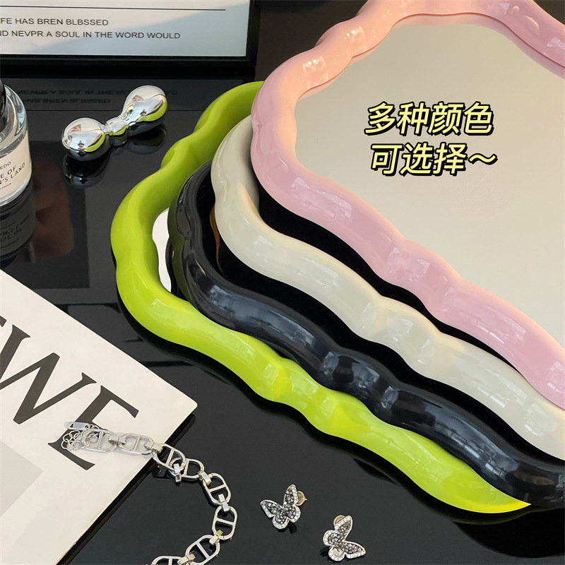 Nuevo espejo de flores dormitorio creativo dormitorio escritorio de alto valor de visualización dormitorio estudiantil espejo de maquillaje espejo de escritorio