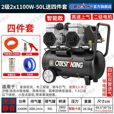 Silent 220V Woodworking Spray Paint Hava kompressorları - smart-ten-pressure-2x1100w-50l-new-product