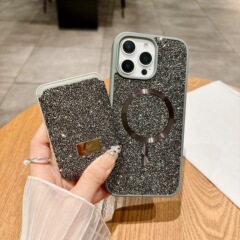 轻奢新钻卡包适用iPhone17Promax磁吸手机壳苹果17插卡16保护套