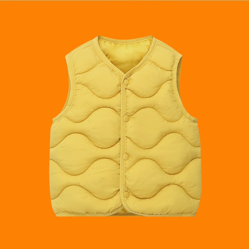 Otoño y invierno nuevo pato amarillo para niños chaleco de algodón chaleco de algodón caliente para niños pequeños, niños pequeños, niños pequeños, chaleco de algodón para niños pequeños