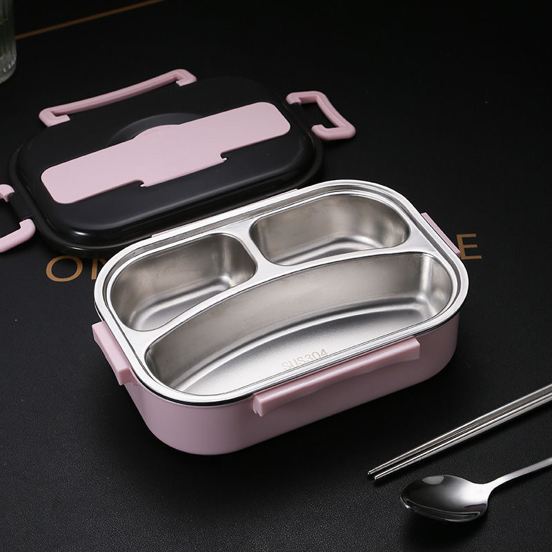 弁当箱304ステンレスの分格弁当箱を厚くして保温加熱します。|undefined