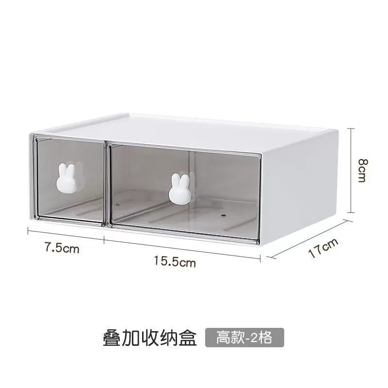 Stationery Combination Drawer Box, HIPS/Polystyrene/PP, 1–3 Drawers, Desk Organizer