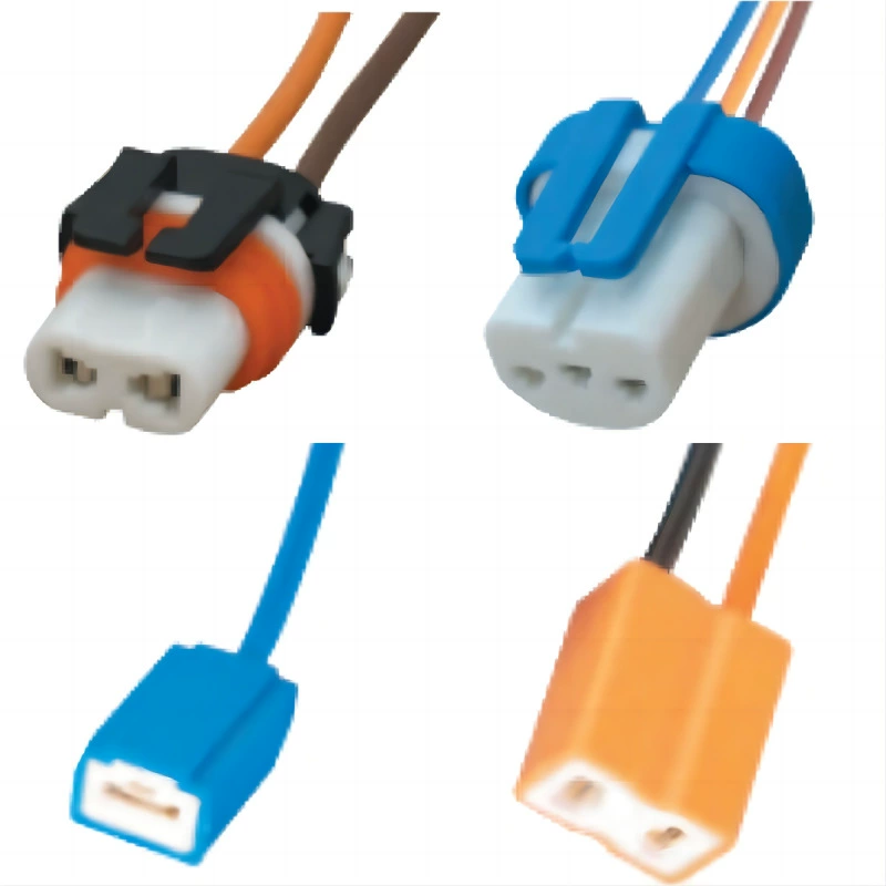 特殊陶瓷光变 H1//H7/H11/CS881/9006/9004 纯铜 线束 灯座 插头