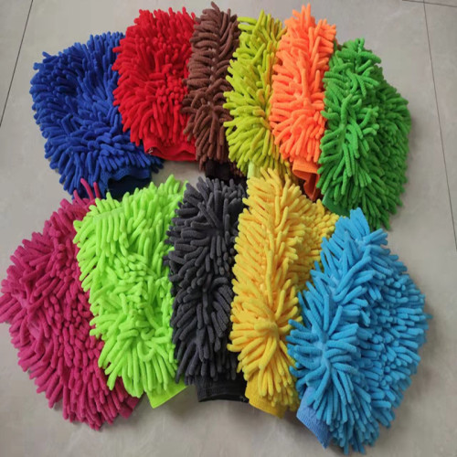 Large car cleaning gloves double-sided chenille car washing tools coral velvet towel rag home cleaning bear paw wholesale