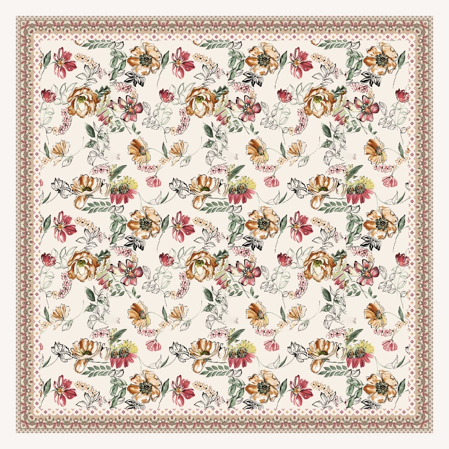 FANXIN 110*110 Шарф-хиджаб: цифровой принт Barli, Малайзия Hui Bao Tu Turtle Sunscar, 44 цветов