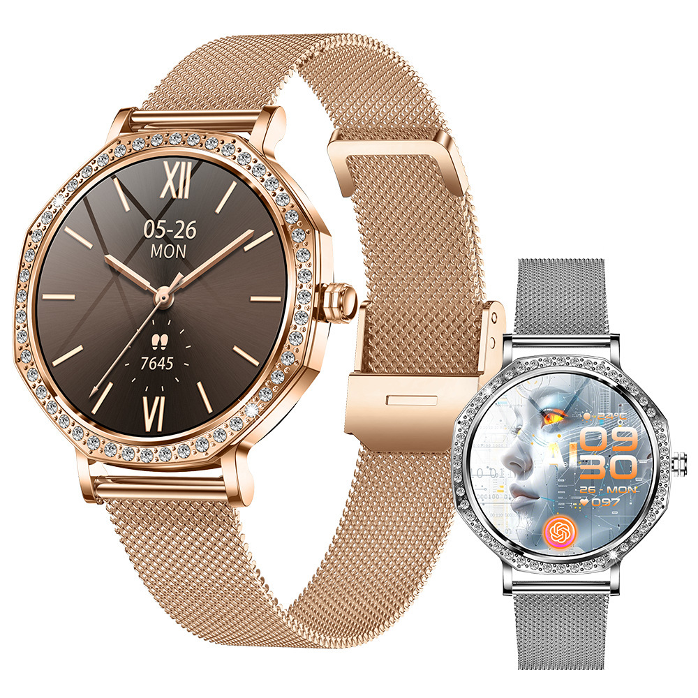 Cross-Border Kc98 Multifunctional Smart Watch Amoled Large Screen Gps Ia Dial Fashion Ladies Watch Watch