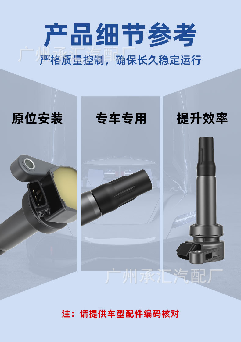 90048-52125 Is Suitable for Nissan Daihatsu Cuorev Car High-Voltage Ignition Coil Parts in Stock