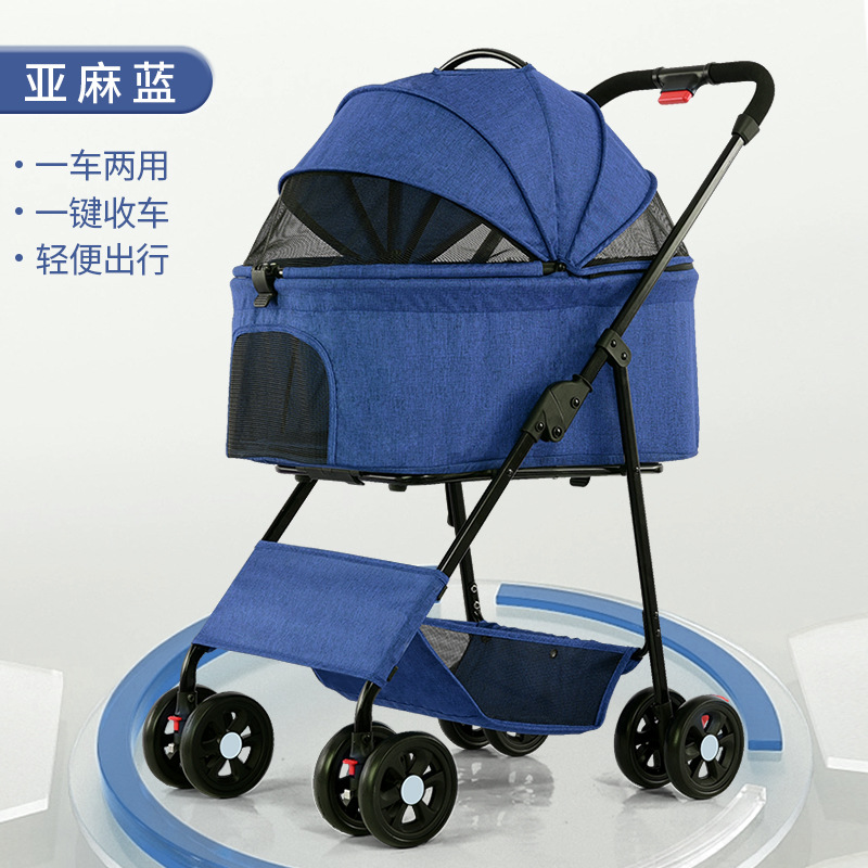 Cochecito Plegable y Desmontable para Mascotas de Metal, Lavable image 10