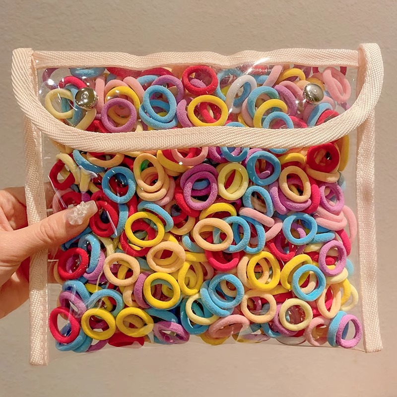 Anillo de cabello de color para niños de alta altura elástica correa durable no daña cabello de niña cabello de cabello de bebé cubierta de cabello