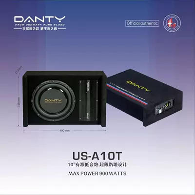 Danish Car Active Subwoofer Heavy Bass Car 10inch High Power Ultra-Thin Speaker Bass