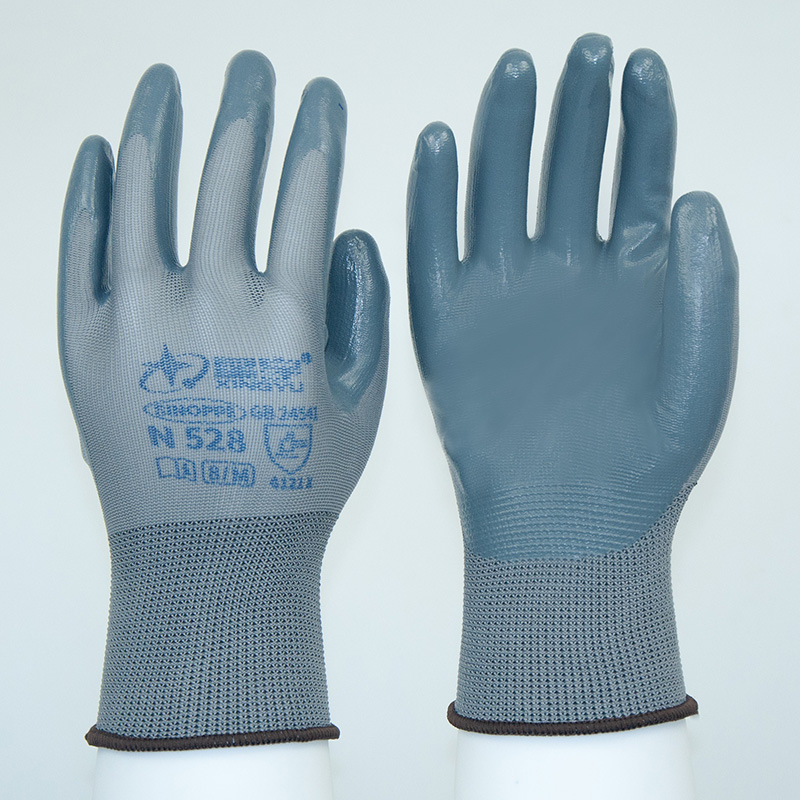 Xingyu N518 guantes de protección laboral antideslizante de trabajo de caucho de acrílico recubierto de goma guantes de trabajo seco