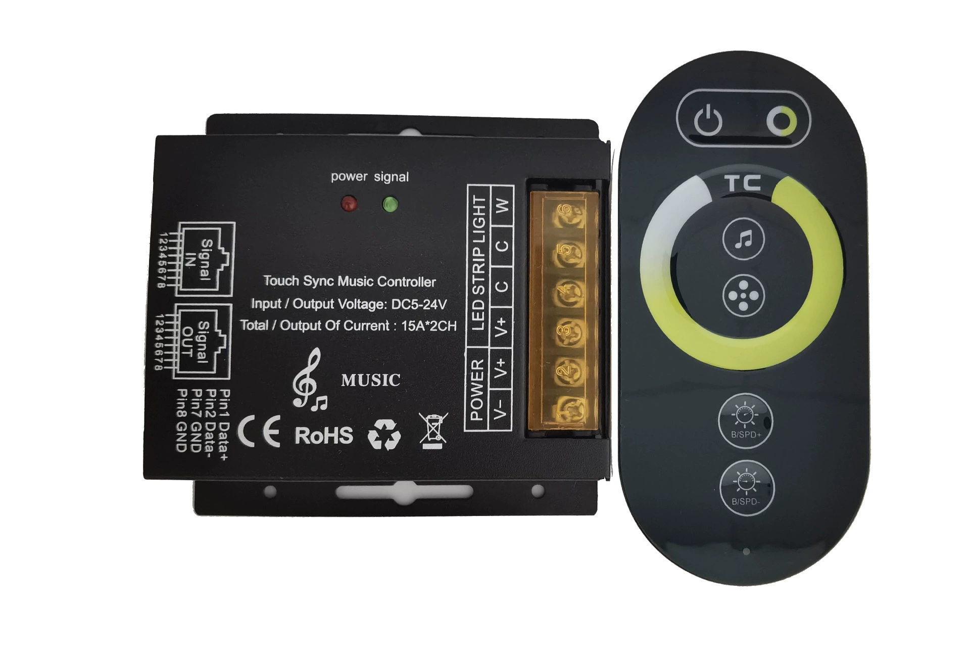 6 -key wireless touch Shuangse Wimbledon Music Synchronous Controller Light Mixing RJ45 Synchronous Color Temperature Control