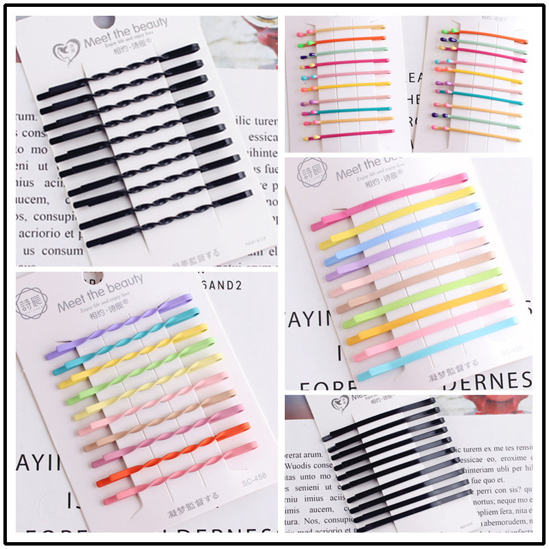 Fashion Cute One-word Clip Color Black suit Broken Hair Bangs Hairpin Hair Accessories Ins Collocation Women's Group Collocation Women's Fashion Cute One-word Clip Color Black suit Broken Hair Bangs Hairpin Hair Accessories Ins Collocation Women's Group Collocation Women's