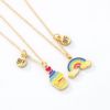 Children's rainbow cartoon metal necklace for friend for beloved, suitable for import