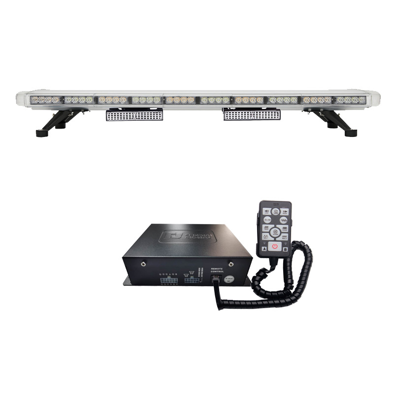High-power LED long-row warning light red and blue strobe light 1.2m flashing signal light with dual horns 8400-4H