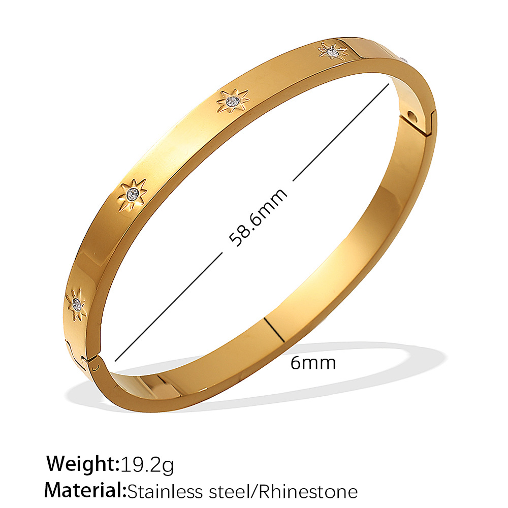 SZ207WEG 화이트 다이아몬드 골드 팔찌