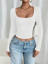 I 76038 French rib slim long sleeve ��ʽ������������