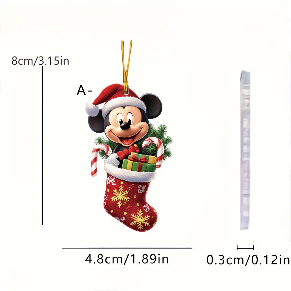 Fábrica transfronteriza directa de Navidad nueva caricatura acrílica plana colgante de automóvil colgante de decoración del árbol de Navidad image 3