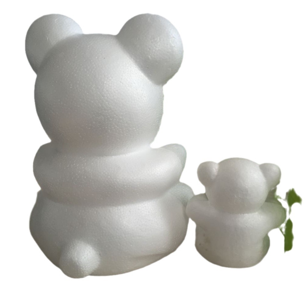 Oso de espuma directo de fábrica blanco DIY material de arreglo floral hecho a mano Día de San Valentín Rosa oso con juguete