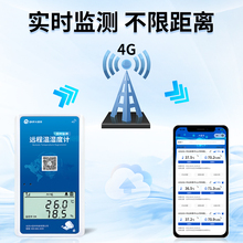 大昱丰4G远程温湿度计高精度记录仪养殖大棚冷链用温度计实时监测