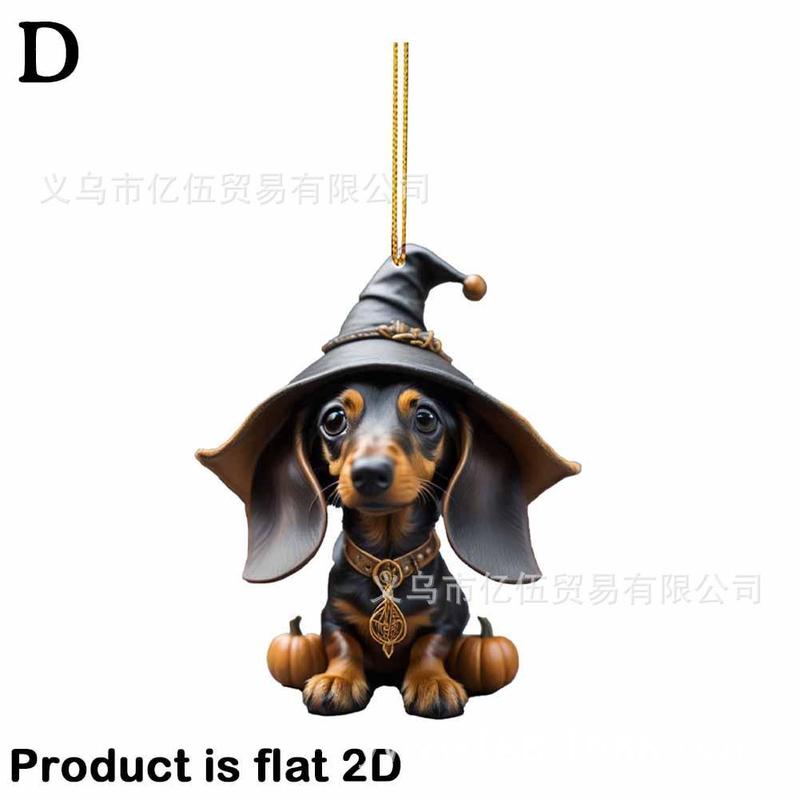 国境を越えた新製品クリスマス趣味ソーセージ犬車載装飾品ペンダントアクリル平面車内装ペンダント|undefined