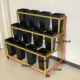 _12 stepped three-layer 100 long gold frame black square barrels