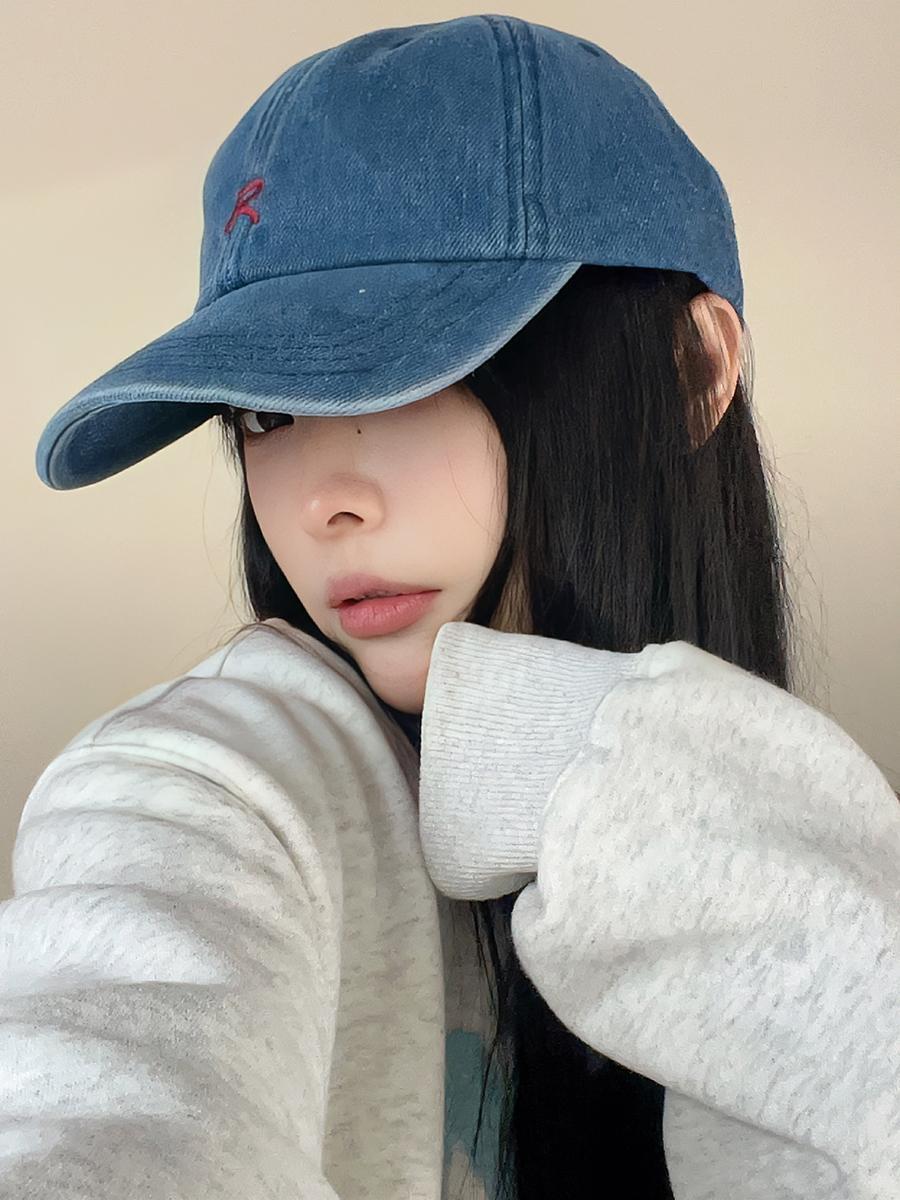 Retro denim baseball cap