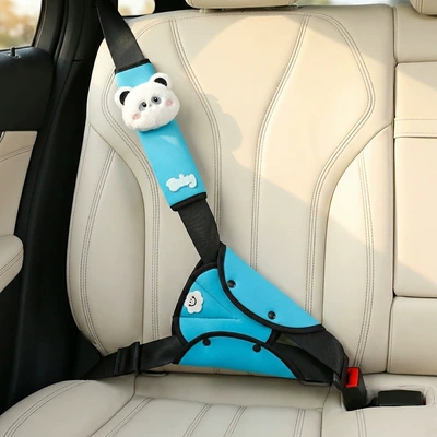 Car Seatbelt Shoulder Pad, Children's | Seat belt shoulder pad - regulator-panda-shoulder-pads-blue