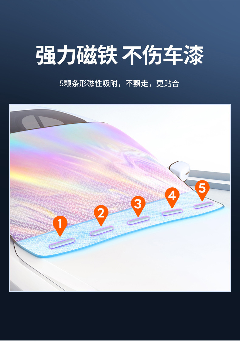 New Laser Car Sunshade, Front Windshield Sunshade Curtain, Car Sun Protection Cover, Heat Insulation Board, Car Sunshade Umbrella