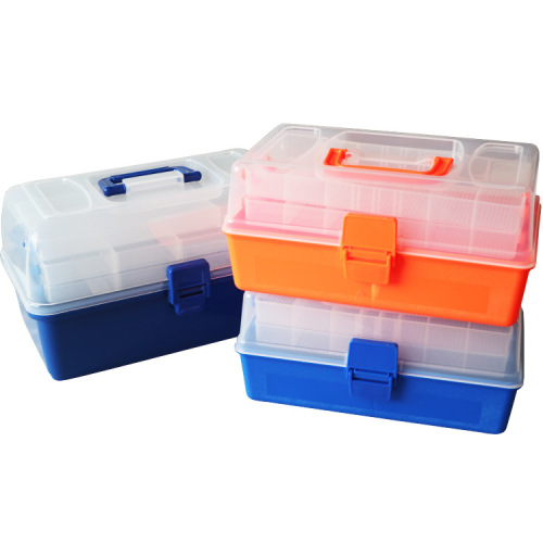 2+1/3+1 Lure Tool Box Small Fishing Box with Handle Portable Tool Box Bait Storage Box Fishing Gear Wholesale