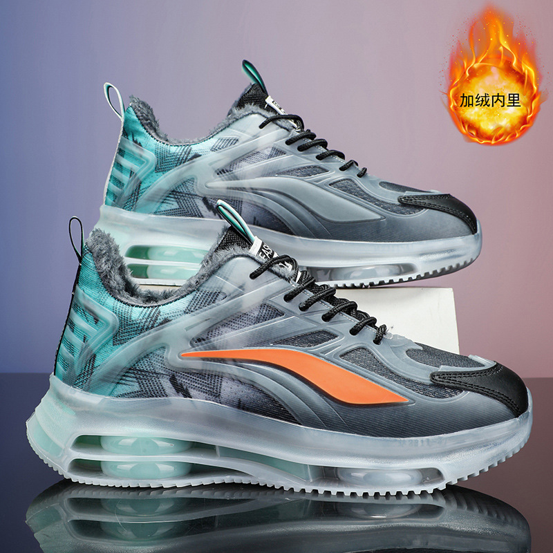 Keep warm fluorescence sports running sneakers for leisure