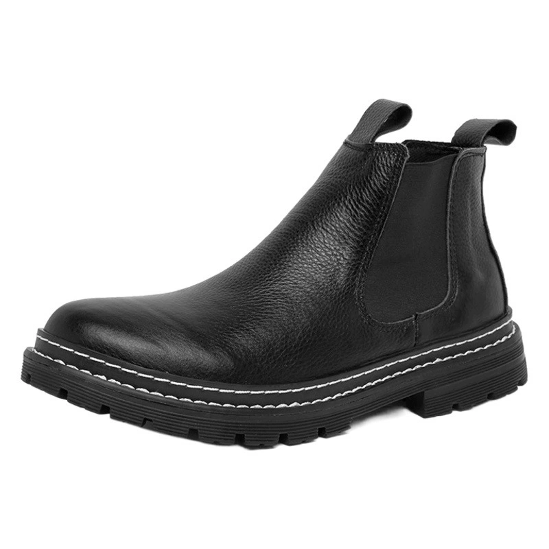 Трансграничные Большие размеры, осенне-зимние мужские британские Ботинки Челси, универсальная обувь, мужские Ботинки Martin, мужские уличные ботинки на флисовой подкладке, мужская обувь