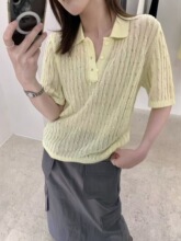 POLO������ֽɴ��֯��Ů2026�ļ��¿�����黨��������51655