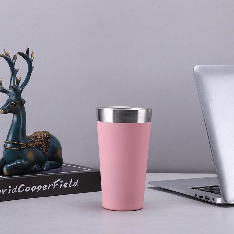 Amazon de doble capa de vacío pequeña taza de leche 304 taza de vacío de acero inoxidable taza de café taza de coche taza de helado portátil