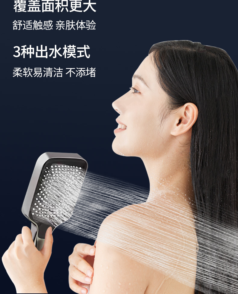 Gun ash complete set of shower head, bathroom constant temperature digital display ambient light, shower head, pressurized nozzle, bathroom complete set wholesale undefined