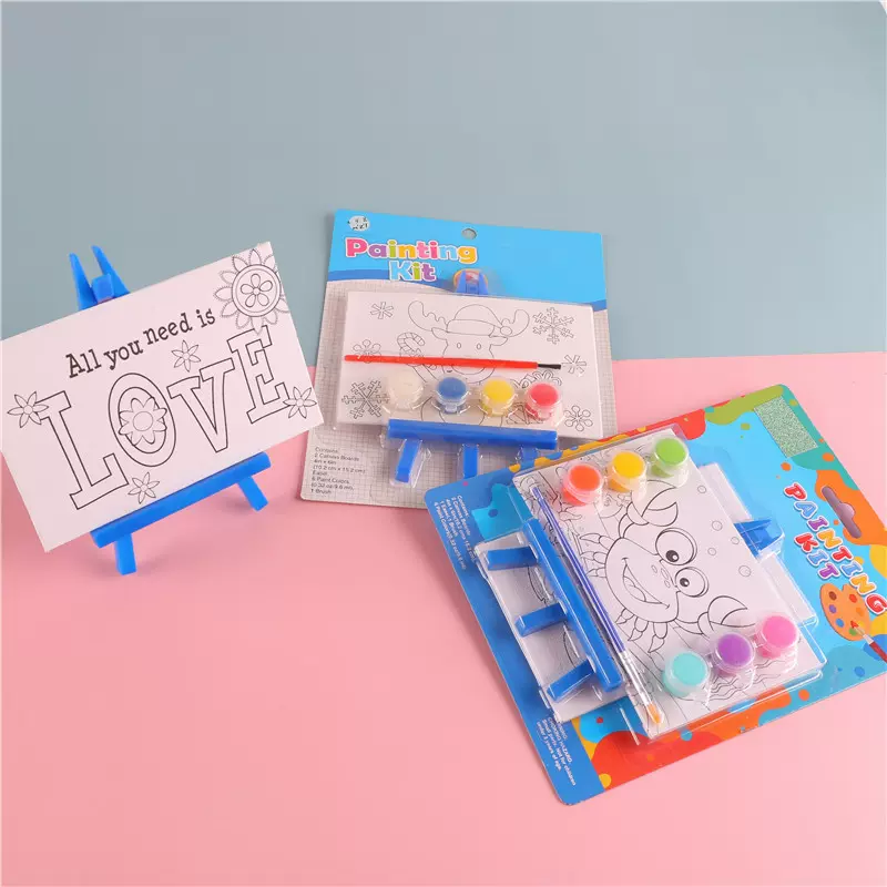 厂家直销  批发 帆布油画板手绘 DIY 练习生儿童画板支架式绘画板